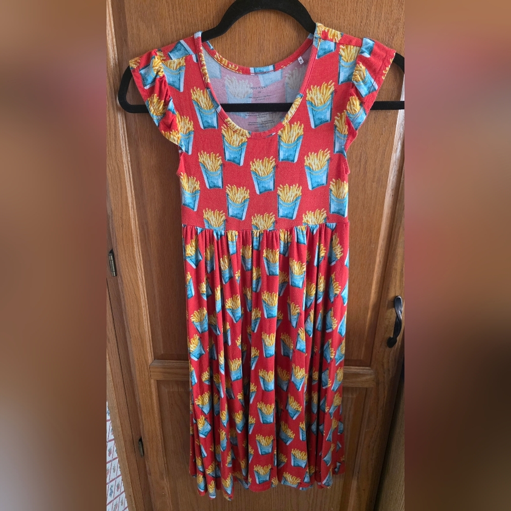 Posh Peanut Girls 10Y NWOT Red French Fry Print Dress